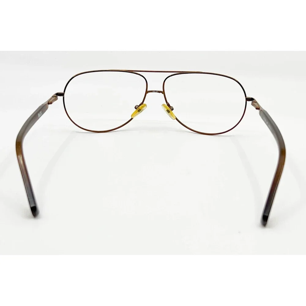Aztec Eyeglass Frames Mens Brown Aviator AZ 703 60-12-130